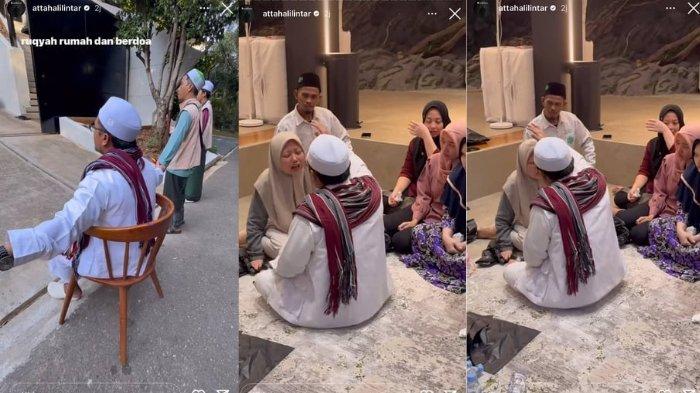 FOTO: Kolase Atta Halilintar adakan ruqyah dan doa bersama rumah baru / Karyawan Atta Halilintar nangis-nangis di depan ustaz.