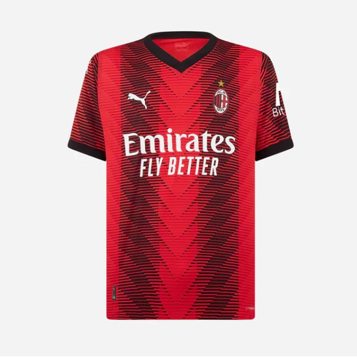 Jersey Kandang ( Jersey Home ) AC Milan musim 2023-2024
