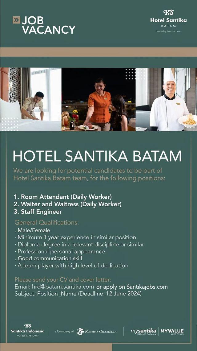 Lowongan Kerja Batam di Hotel Santika Batam
