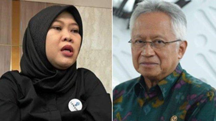 Neni Herlina, pegawai Kemendikti Saintek dan Menteri Pendidikan Tinggi, Sains, dan Teknologi (Mendikti Saintek) Satryo Soemantri Brodjonegoro. 
