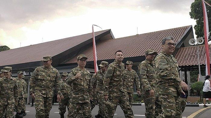 Para menteri Kabinet Merah Putih yang mengikuti Akmil di Magelang Jawa Tengah, Sabtu (26/10/2024).