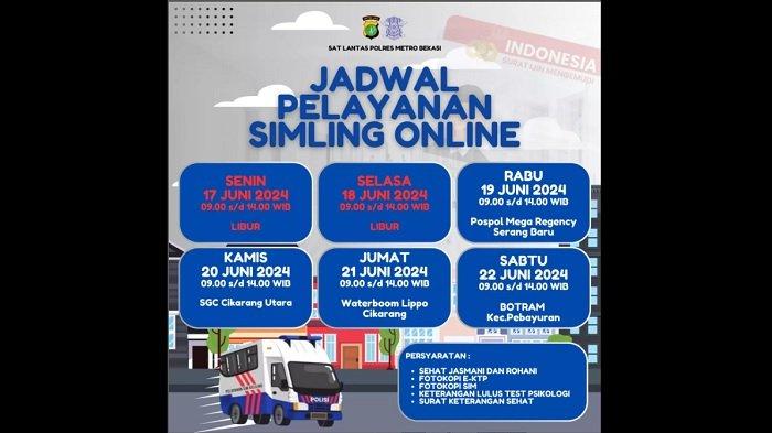 SIM Keliling Kabupaten Bekasi Kamis Ini, 20 Juni 2024, di SGC Cikarang ...