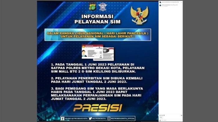 SIM Keliling Kota Bekasi, 23 Agustus 2025, Lokasi Terbaru