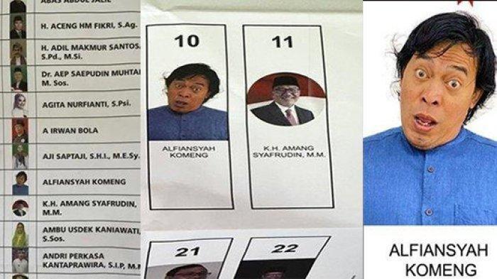 HASIL Suara Komeng Melesat Sendirian, Tak Pernah Kampanye, Foto Nyeleneh Jadi Daya Tarik