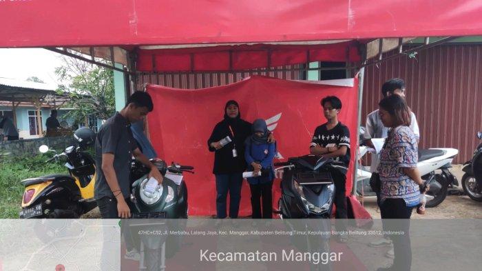 Event Roadshow yang bersebelahan dengan Indomaret, Desa Lalang Jaya, Manggar.