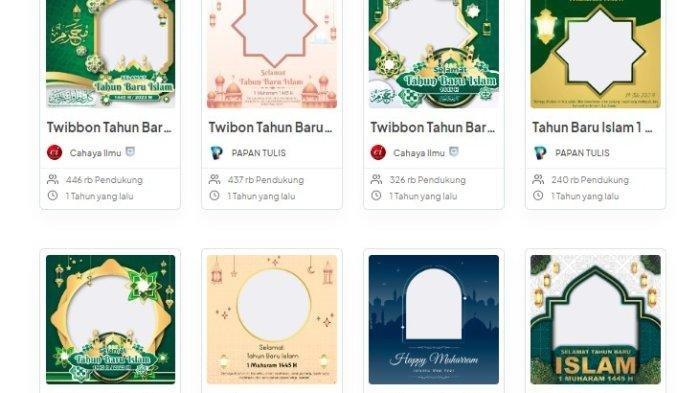 Kumpulan Twibbon Tahun Baru Islam 2023 1 Muharram 1445 H yang bisa dibagikan di media sosial.