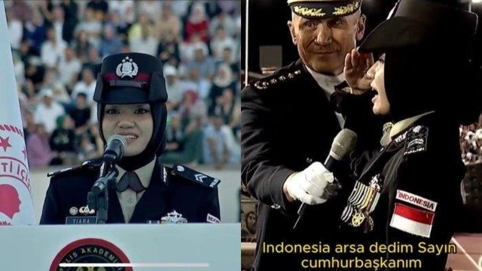 Briptu Tiara Nissa Zulbida, polisi wanita (Polwan) asal Pasuruan, Jawa Timur, dinobatkan sebagai lulusan terbaik di Akademi Kepolisian Turki 2023.