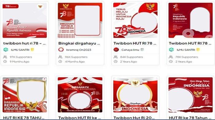 Kumpulan link unduh twibbon HUT ke-78 RI 17 Agustus 2023. Rayakan Hari Kemerdekaan 2023 dengan unggahan bertema 'Merah Putih' di media sosial.