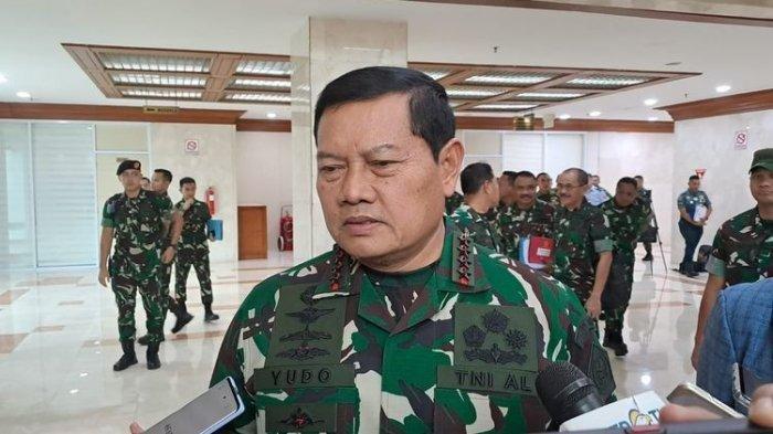 Panglima TNI Laksamana Yudo Margono saat ditemui di Gedung DPR, Senayan, Jakarta Pusat, Senin (3/4/2023).