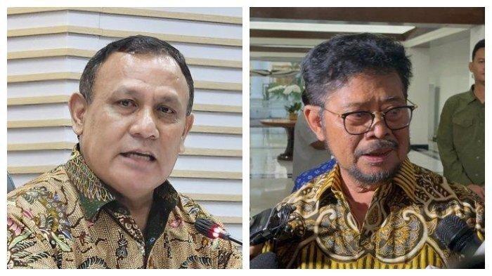 Ketua KPK, Firli Bahuri dan mantan Menteri Pertanian (Mentan), Syahrul Yasin Limpo.