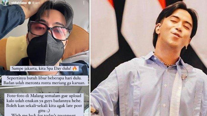 Unggahan Vidi Aldiano harus menjalani pengobatan kanker usai manggung di Malang.