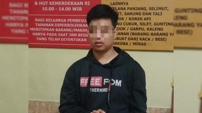 Dio, terduga pelaku pencurian di sebuah hotel di Belitung diamankan polisi pada 3 Januari 2024