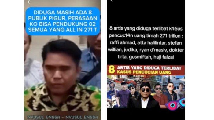 Beredar informasi nama sejumlah artis terlibat kasus korupsi timah, ternyata tidak benar alias hoaks.