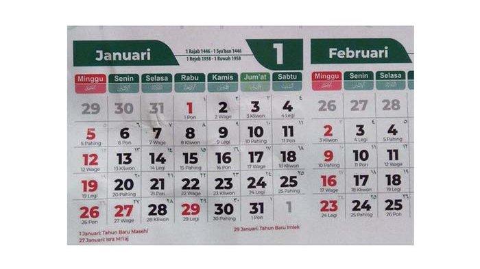 Kalender 2025 Lengkap Hari Libur Nasional 2025, Berapa Hari Lagi Tahun