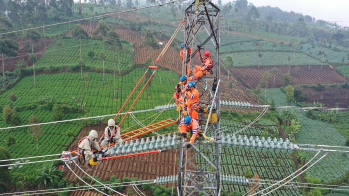 Ilustrasi pemeliharaan jaringan transmisi oleh petugas PLN, hal ini mencerminkan komitmen nyata dalam menjaga keandalan pasokan listrik, sejalan dengan agenda transformasi dan penguatan infrastruktur ketenagalistrikan.