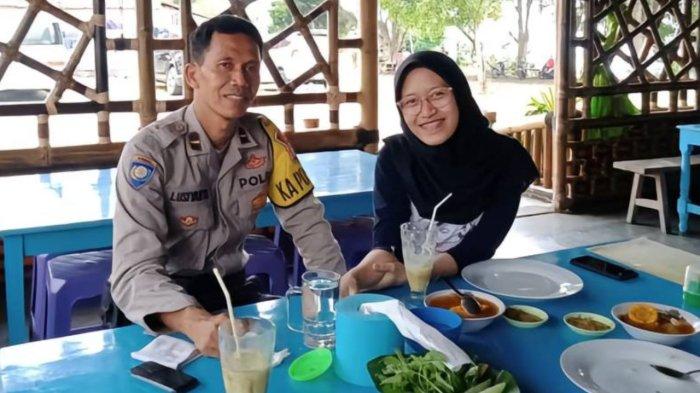 AKP LUSIYANTO DAN SALSABILA - Foto Kapolsek Negara Batin AKP Lusiyanto dan putrinya Salsabila dari akun TikTok Salsabila. Salsabila merasa ayahnya difitnah menerima setoran sabung ayam di Lampung.