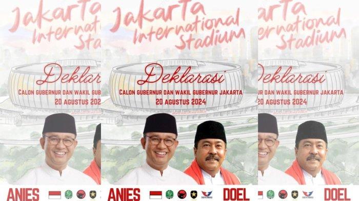 Beredar di media sosial poster Anies Baswedan berpasangan dengan Rano Karno. Kans keduanya berpasangan diungkap Sekretaris Jenderal PDI-P Hasto Kristiyanto.