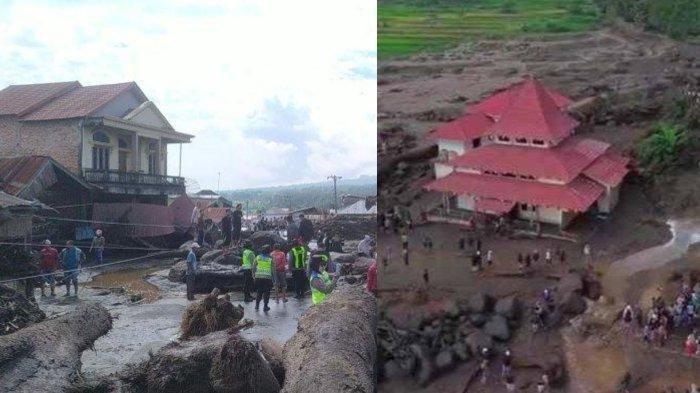 Banyak rumah hancur pasca banjir di Nagari Bukik Batabuah, Kabupaten Agam, Sumbar Minggu (12/5/2024).