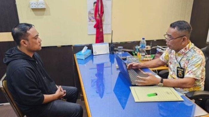 Bripka Edi Purwanto saat Diperiksa Polisi.