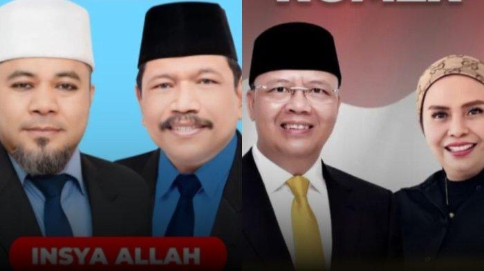 Pasangan Calon Gubernur dan Wakil Gubernur Bengkulu Helmi Hasan-Mian dan Rohidin Mersyah-Meriani 