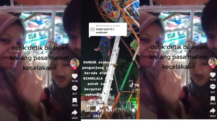 Nyaris Ambruk Detik Detik Bianglala Pasar Malam Payakumbuh Rusak