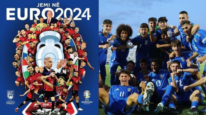 Kolase timnas Italia vs Albania. Hasil akhir Italia vs Albania di Euro 2024 menentukan, cek prediksi skor, berita tim dan starting XI