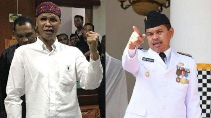 HERCULES DAN GUBERNUR DEDI MULYADI - Kolase foto Hercules yang dijuluki 'preman tak bisa mati' (Kiri) skakmat langsung Gubernur Jawa Barat Dedi Mulyadi (Kanan) hingga kini masih terus bergulir, Kamis (01/05/2025)