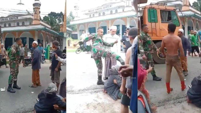Inilah 7 fakta insiden viral oknum TNI viral di Deli Serdang menendang kepala wanita.