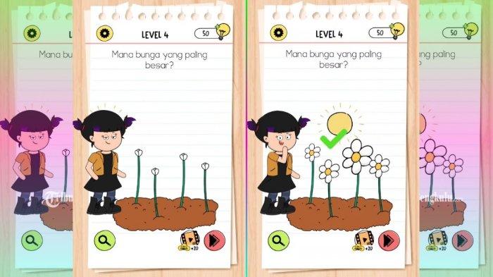 Kunci Jawaban Game Brain Test 4 Sobat Rumit Level 4 Mana Bunga Yang Paling Besar Kunci Jawaban Game Brain Test 4 Sobat Rumit Level 4 Mana Bunga Yang Paling Besar