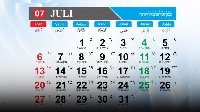 Kalender Juli 2025: Nikmati Weekend Setiap Minggu, Jadwal Cuti Bersama