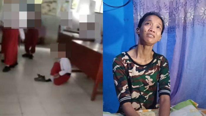 Tangis ibu lihat anaknya dihukum guru belajar di lantai karena SPP nunggak Rp180 ribu.