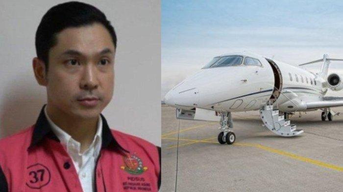 Kolase Harvey Moeis (kiri) dan Ilustrasi Jet Pribadi Harvey Moeis