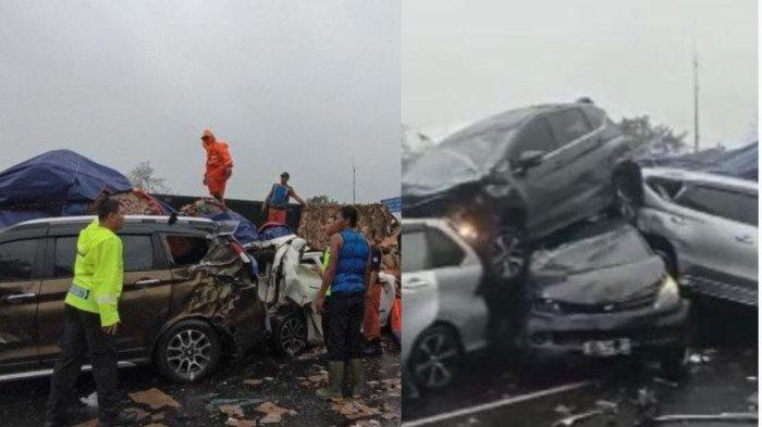 Kolase Kecelakaan Maut di Tol Cipularang.
