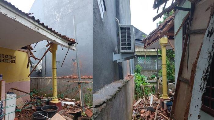 Kondisi rumah warga di daerah Balai Buntar yang mengalami kerusakan akibat Gempa di Bengkulu