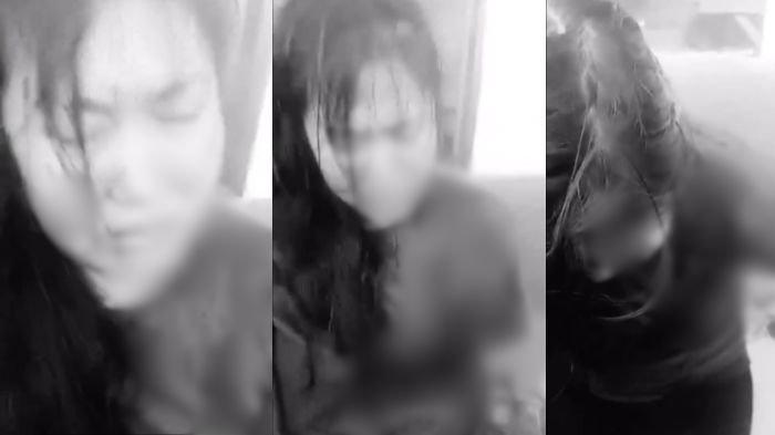 tangkapan layar seorang wanita nekat rampok taksi online di Gunung Anyar, langsung dibekuk warga sekitar