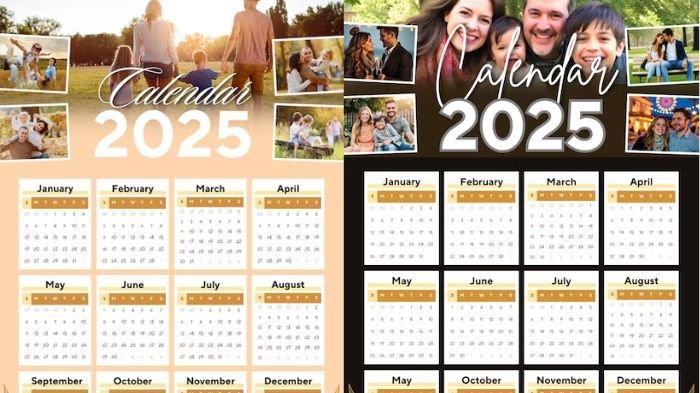 Link Template Kalender 2025 PDF dan PNG, Bisa Diedit Pakai Foto Sendiri