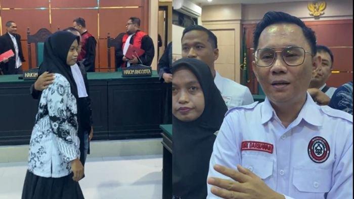 Kolase foto Guru Supriyani.