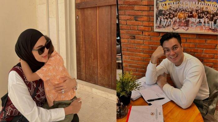 Paula Verhoeven saat pelukan dengan sang anak dan Baim Wong