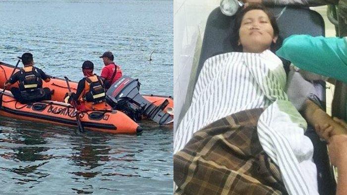 PENEMUAN RAHMA WARGA MUKOMUKO - Kolase foto anggota Basarnas (kiri) saat berusaha melakukan pencarian terhadap Rahma (kanan) di sungai Batang Muar Mukomuko Bengkulu, kini berhasil dtemukan selamat pada Rabu (09/04/2025).