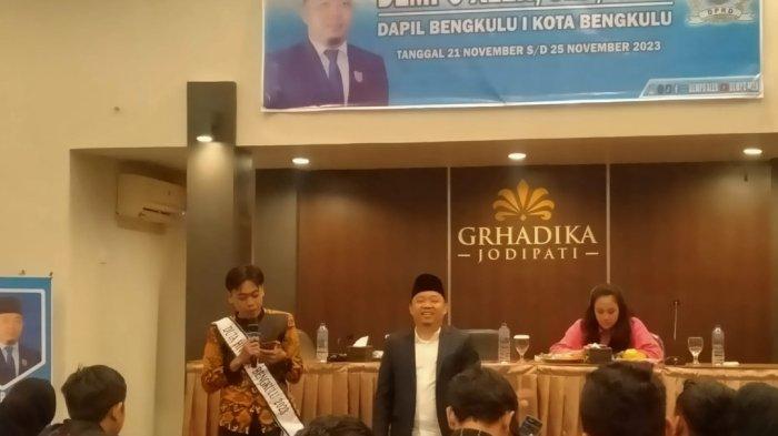 gelaran reses Ketua Komisi I DPRD Provinsi Bengkulu, Dempo Xler, Msi. M. AP, Rabu (22/11/2023).