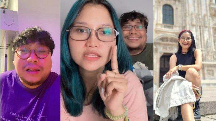 Kolase foto Riyuka Bunga dan Heri Hore.