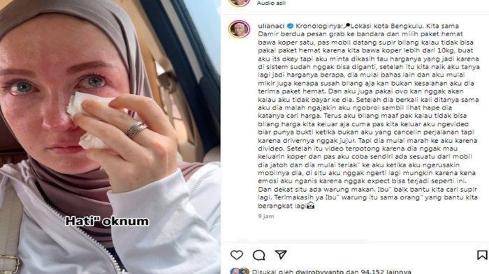 Selebgram Ulia Naci membagikan Insiden Tak Mengenakan Saat Pesanan Driver Menurunkan di Tengah Jalan di Kota Bengkulu, Jumat (6/9/2024)