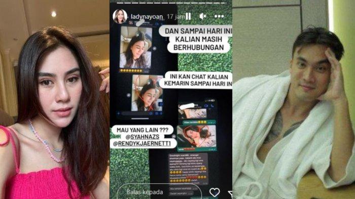 Syahnaz Sadiqah (kiri), potingan bukti selingkuh di instagram Lady nayoan (tengah) dan Rendy Kjaernett (kanan). Begini siasat Syahnaz Sadiqah dan Rendy Kjaernett a agar tak ketahuan selingkuh, ternyata chat lewat aplikasi ojek online.