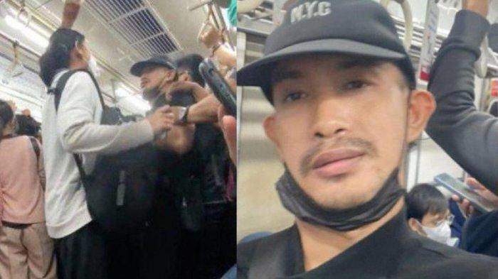 Tampang Pria Mesum Lecehkan Wanita di KRL, Ngaku Pegawai Pelindo Hingga