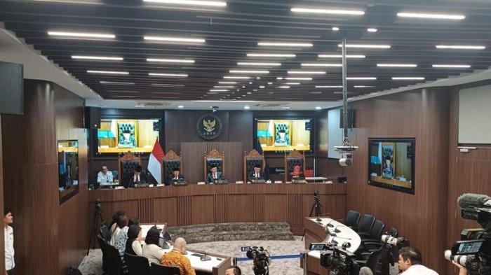 Suasan sidang putusan pelanggaran kode etik penyelenggara pemilu (KEPP) terkait dugaan asusila oleh Ketua KPU RI Hasyim Asy'ari, Rabu (3/7/2024).