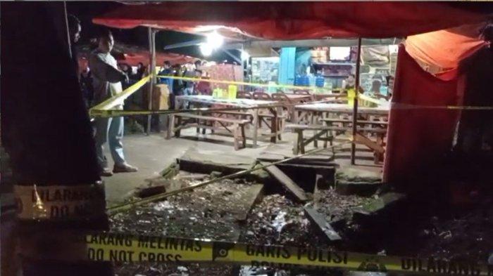 TKP PEMBUNUHAN KEPAHIANG - TKP pembunuhan di Terminal Kepahiang Bengkulu. Sebelum tewas, korban sempat berkelahi dengan pelaku yang kini kabur.