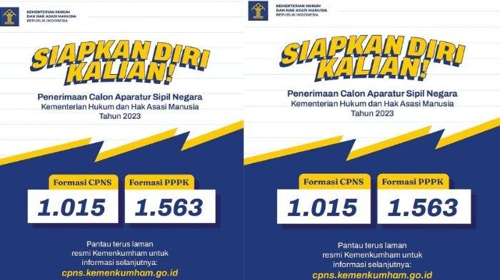 Kemenkumham RI Resmi Buka 2.578 Formasi CPNS/PPPK 2023, Cek