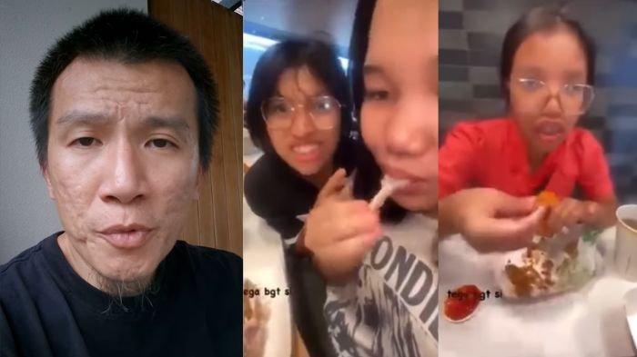 Anak remaja memparodikan makan daging anak Palestina