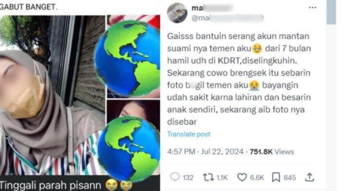 Viral di media sosial, seorang pria sebarkan foto tak senonoh mantan istri dan lakukan KDRT selama istri hamil.