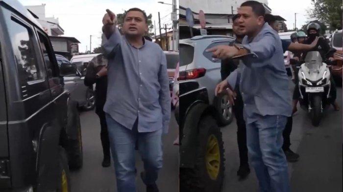 WALI KOTA NGAMUK - Tangkapan layar video viral Wali Kota Makassar, Munafri Arifuddin mengamuk di jalanan. Ia menegur pengendara motor yang melawan arus hingga membuat jalan macet parah.